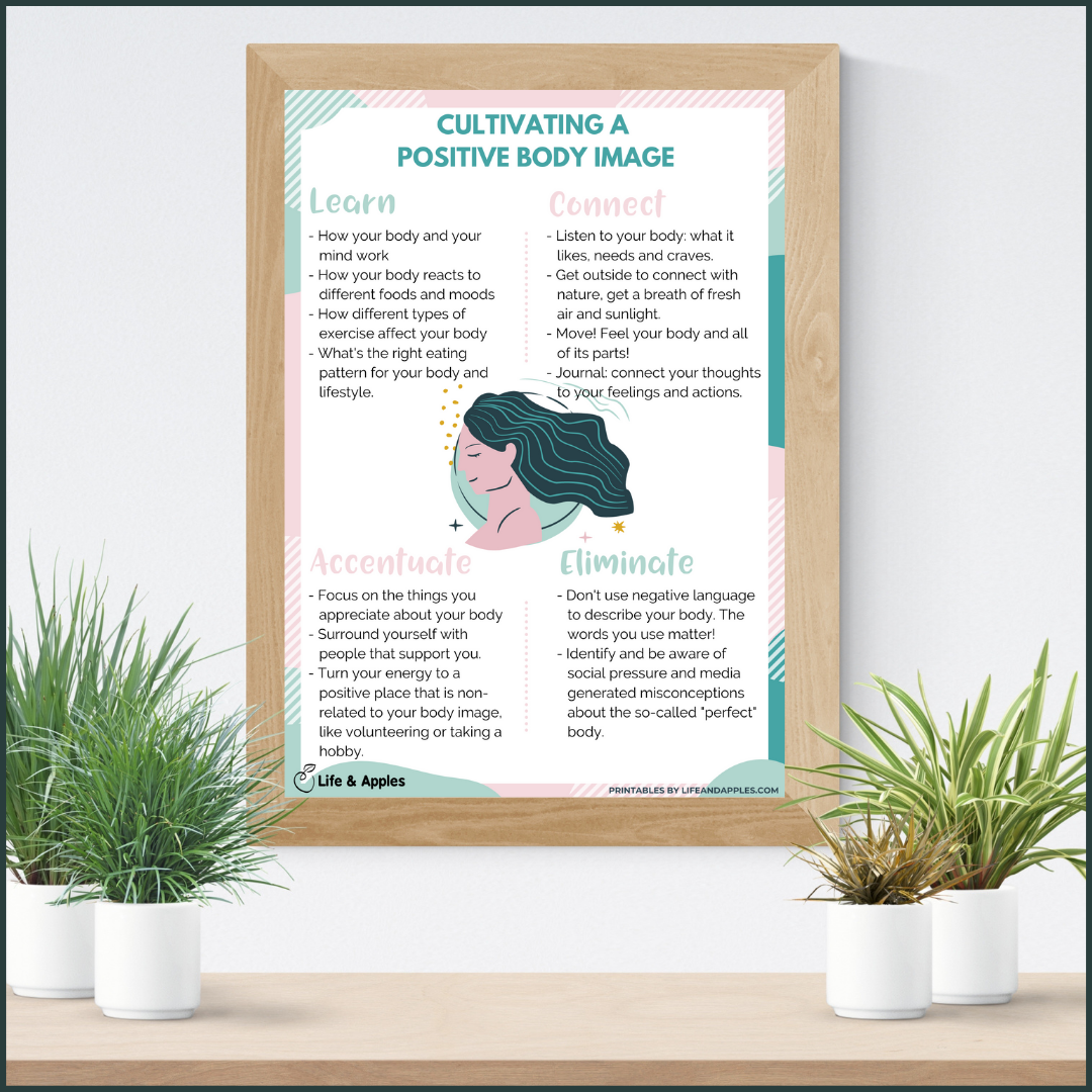 positive body image life and apples printable