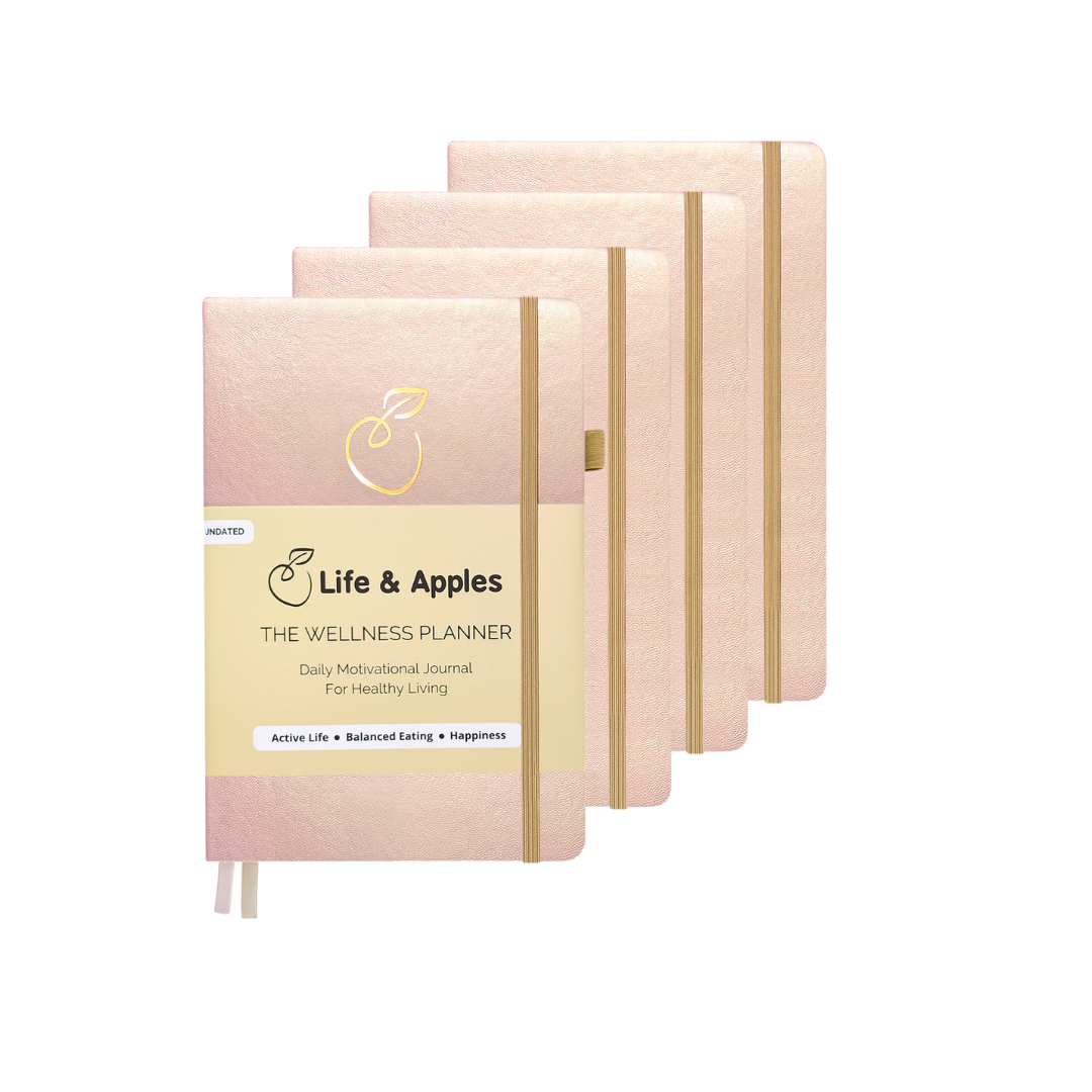 The Wellness Journal Planner, Rose Gold - Pack of 4