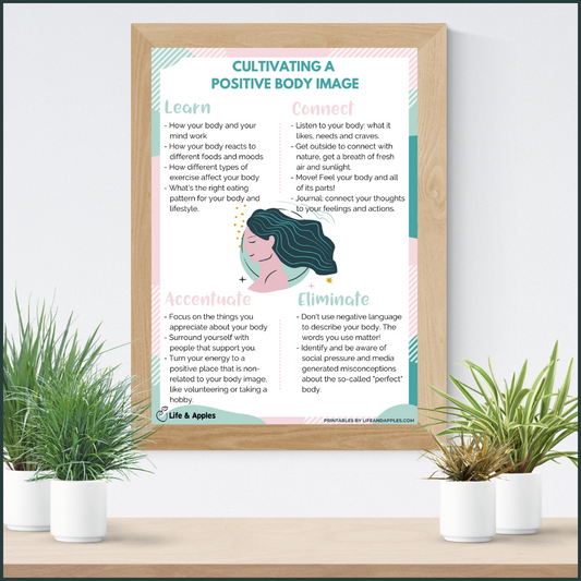 positive body image life and apples printable