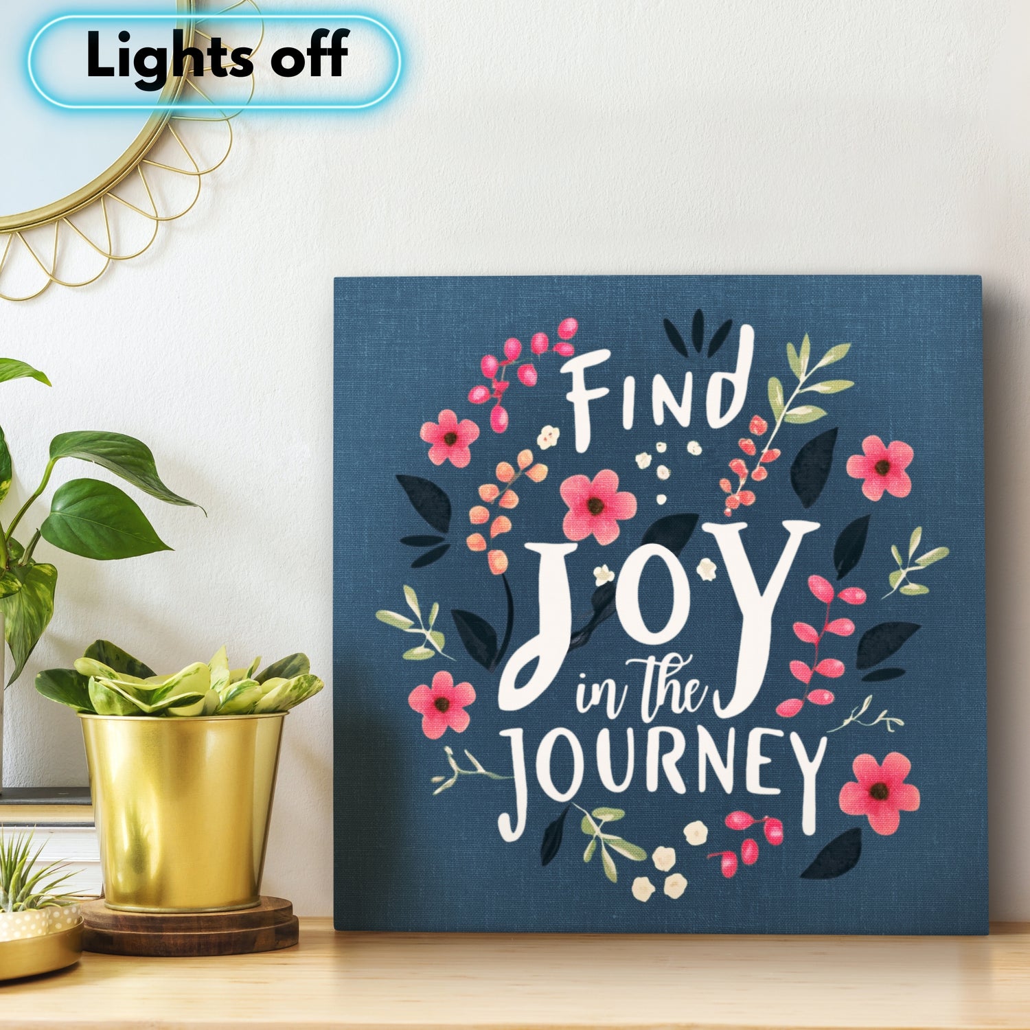 Lighted Inspirational Wall Art - Find Joy in the Journey - Life & Apples