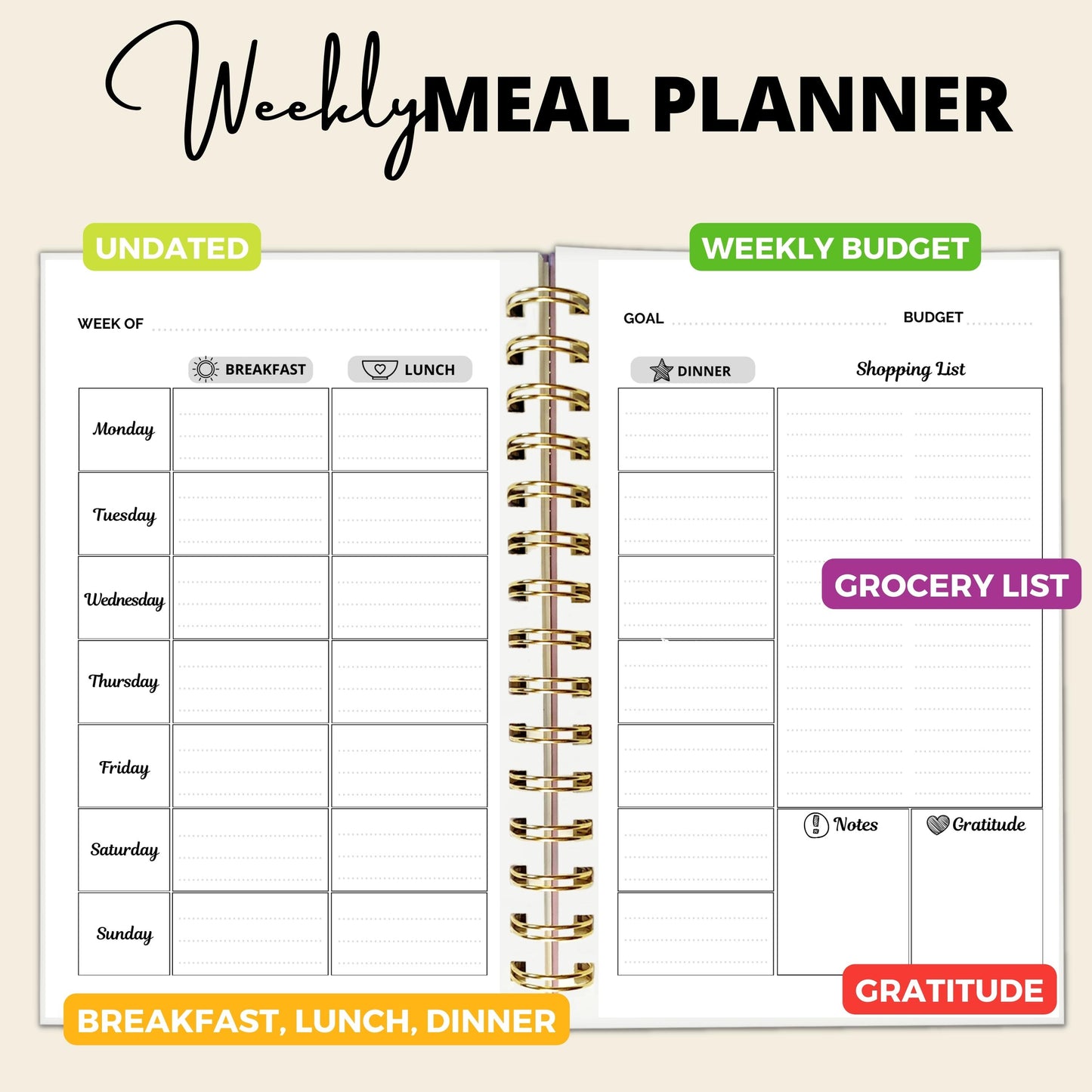 Authentigo Meal Planner