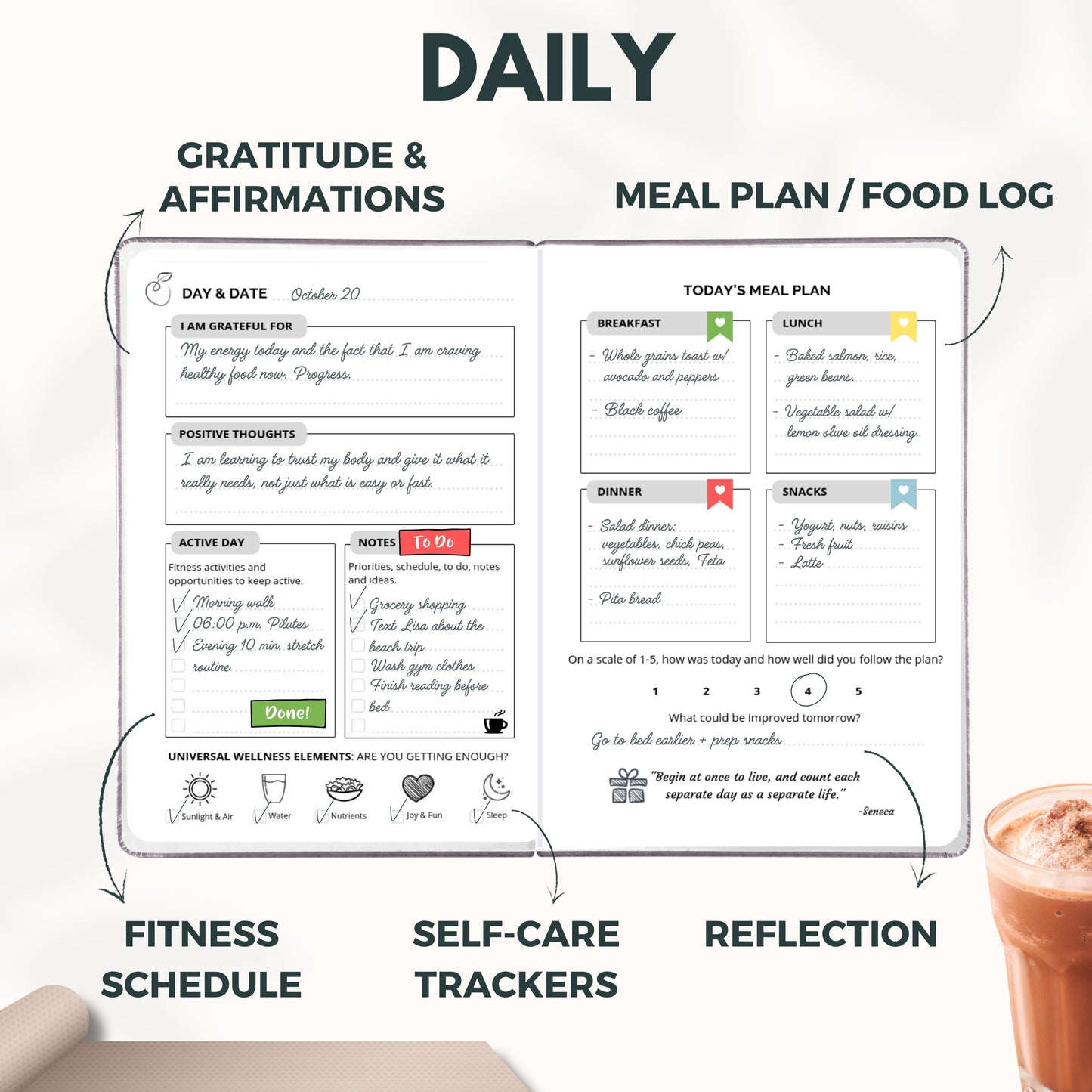 Wellness Journal and Pen Set