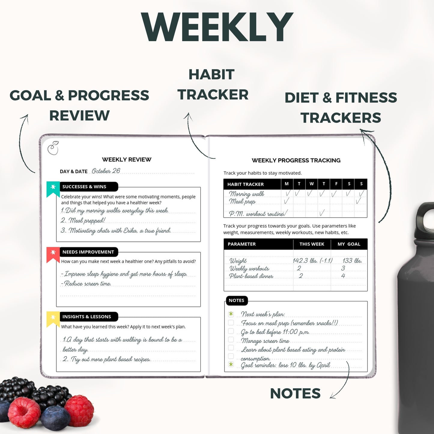 Wellness Journal and Pen Set