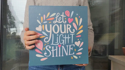 Lighted Inspirational Wall Art - Let Your Light Shine