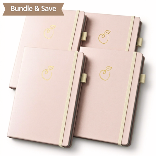 The Wellness Journal Planner, Rose Gold - Pack of 4