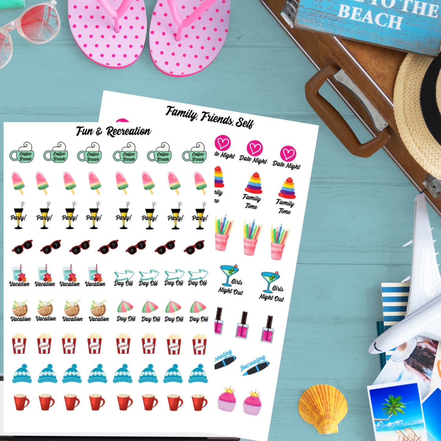 Weekly Growth Planner + Stickers Set