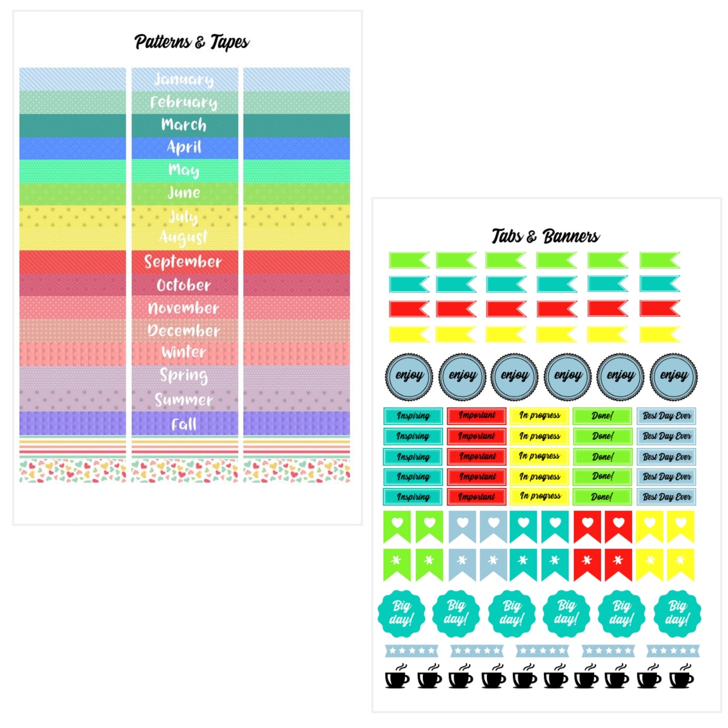 Planner Stickers Set