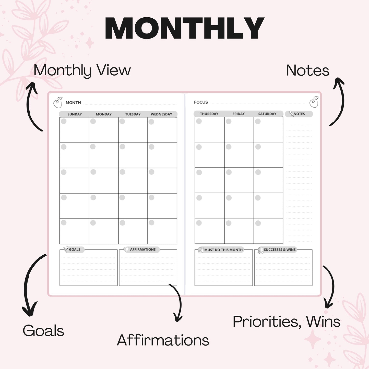 Daily Growth Planner - Pack of 4
