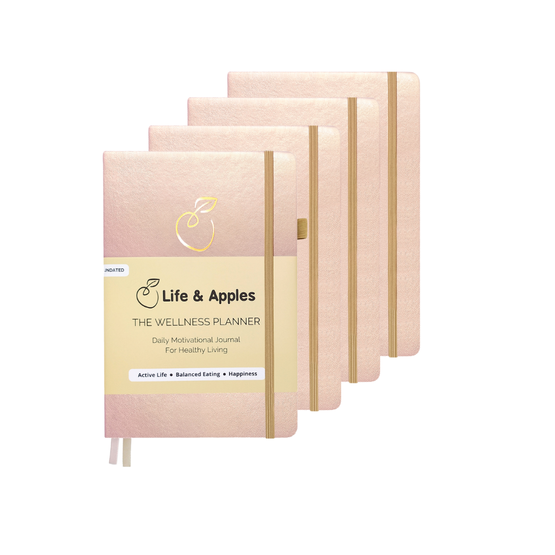 The Wellness Planner, Rose Gold - Pack of 4